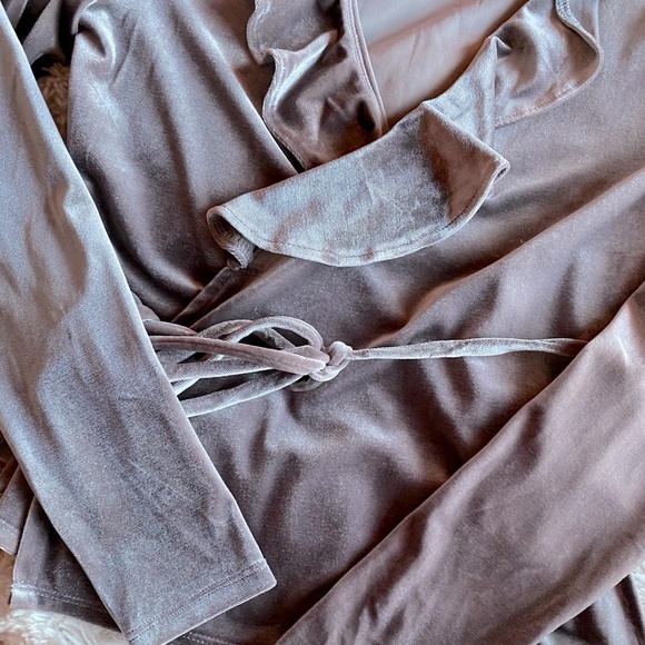 Forever 21 Velvet Wrap Blouse - Picture 8 of 8